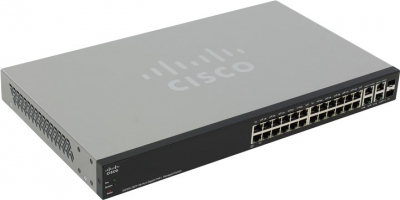  Cisco <SG300-28PP-K9-EU>   (24UTP 10/100/1000Mbps PoE+  2UTP 1000Mbps+  2Combo  1000BASE-T/SFP)  