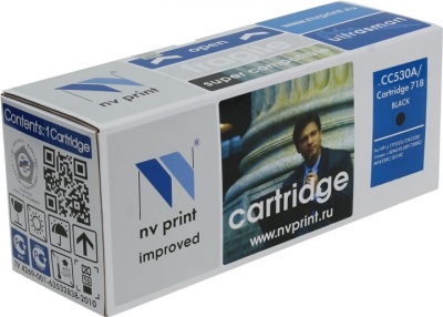   NV-Print  CC530A/Cartridge718 Black  HP ColorLaserJet  CP2025/CM2320mfp,Canon  LBP-7200C,MF8330  