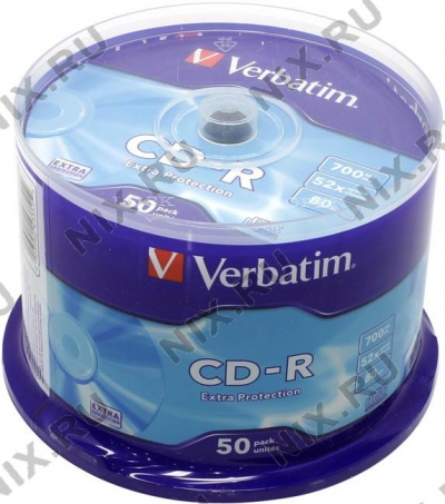  CD-R Verbatim   700Mb 52x sp. <.50 >   <43351>  