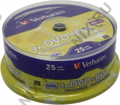  DVD+RW Disc Verbatim   4.7Gb  4x  <. 25 >     <43489>  