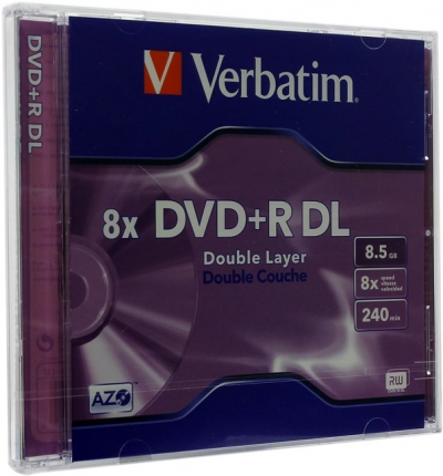  DVD+R Disc Verbatim   8.5Gb 8x Double  Layer  <43540/43541/43682>  