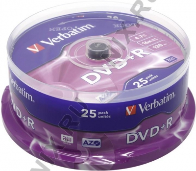  DVD+R Disc Verbatim   4.7Gb  16x  <. 25 >   <43500>  