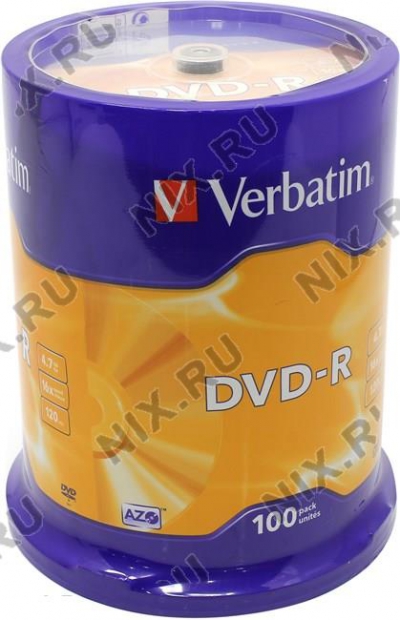  DVD-R Disc Verbatim   4.7Gb  16x  <. 100  >     <43549>  