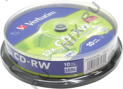  CD-RW Verbatim   700Mb 12x sp. <.10 >   <43480>  