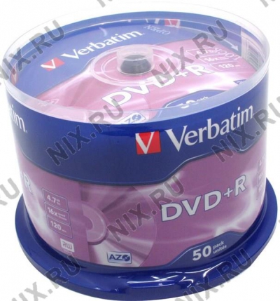  DVD+R Disc Verbatim   4.7Gb  16x  <. 50 >     <43550>  