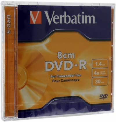  Mini DVD-R Disc  Verbatim 1.4Gb  4x  <43510/43509>  