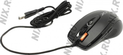  A4Tech Game Optical Mouse <X-710BK-Black> (RTL)  USB  7btn+Roll  