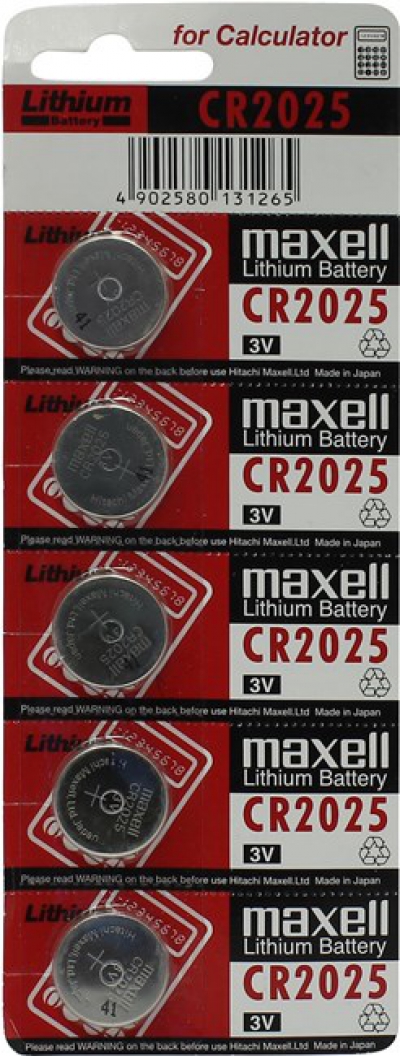  Maxell CR2025-5 (Li, 3V) <.  5  >  