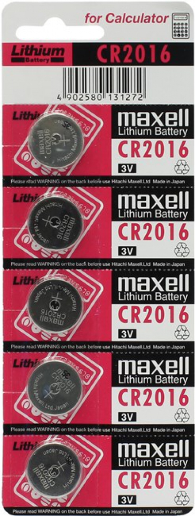  Maxell CR2016-5 (Li,  3V) <.  5  >  