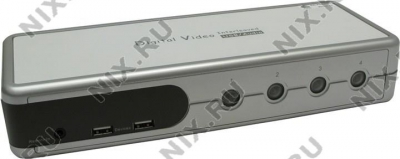  Multico <EW-K2404DU> 4-port DVI USB KVM Switch + 4-port USB2.0 Hub  with  Cable(.USB+USB+DVI-I+Audio)+..  