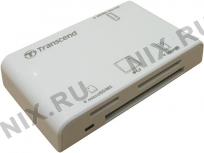 Transcend <TS-RDP8W-White> USB2.0 CF/MMC/RSMMC/SDHC/microSDHC/MS(/Pro/Duo/M2)  Card  Reader/Writer  