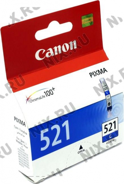   Canon CLI-521C Cyan  PIXMA  IP3600/4600,  MP540/620/630/980  