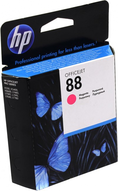   HP C9387AE (88) Magenta  HP  Officejet Pro  K550/5400/8600,  L7480/7580/7590/7680/7780  