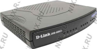 Купить D-Link <DVG-6004S> VoIP Gateway+Router с поддержкой SIP (4UTP  10/100 Mbps,  1WAN,  4xFXO) в Иркутске