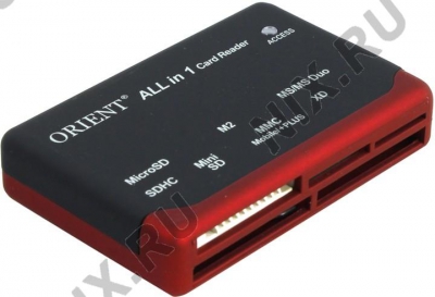  Orient <CR-02BR> USB2.0 CF/MD/MMC/MMCmicro/RS-MMC/SDHC/microSD/xD/MS(/Duo)  Card  Reader/Writer  