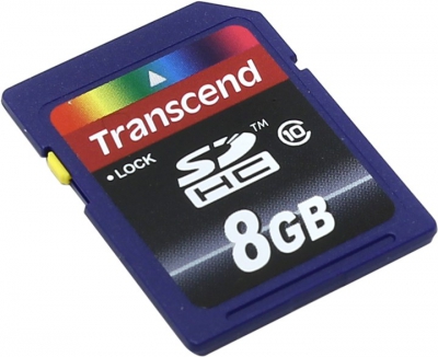  Transcend <TS8GSDHC10> SDHC Memory Card  8Gb  Class10  