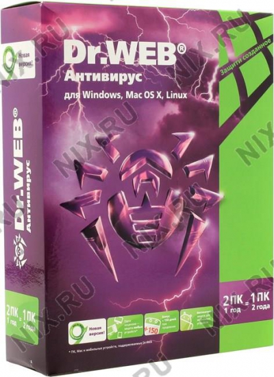   Dr.WEB  Win/MacOS X/Linux  2 (BOX) (.  Internet)   1    