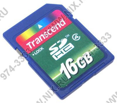  Transcend <TS16GSDHC4> SDHC Memory Card  16Gb  Class4  