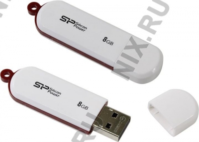  Silicon Power LuxMini 320 <SP008GBUF2320V1W> USB2.0 Flash Drive8Gb (RTL)  