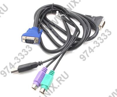  D-Link <KVM-401>   KVM   (PS/2+PS/2+USB+VGA15M,  1.8)  