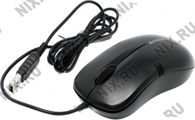  A4Tech Optical Wheel Mouse <OP-560NU-Black> (RTL)  USB  3but+Roll  