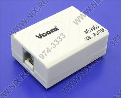  VCOM <AG-ka63/HL-2003/VTE7703> ADSL Splitter (AnnexA,   1xRJ-12,    2xRJ-12)  