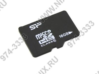 Silicon Power <SP016GBSTH010V10> microSDHC Memory Card  16Gb  Class10  