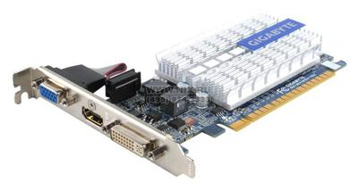  1Gb <PCI-E> DDR3 GIGABYTE GV-N210SL-1GI (RTL) D-Sub+DVI+HDMI  <GeForce  210>  