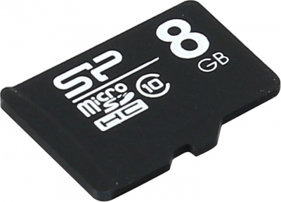  Silicon Power <SP008GBSTH010V10> microSDHC Memory Card  8Gb  Class10  