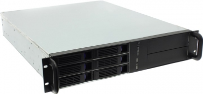  Server Case 2U Procase < ES206S-SATA3-B-0> Black 6xHotSwap  SAS/SATA, ATX,      