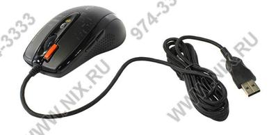  A4Tech V-Track Gaming Mouse <F5 Black> (RTL) USB 7btn+Roll  