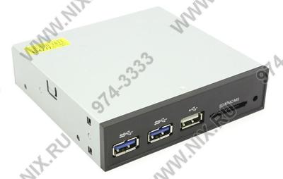  ST-Lab <E-130>  5.25"/3.5" MMC/SD/MS(/Pro) Card Reader,  USB3.0,  USB2.0  