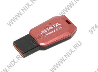  ADATA DashDrive UV100 <AUV100-8G-RRD>  USB2.0 Flash  Drive  8Gb  