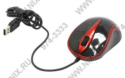  A4Tech V-Track Mouse <N-360-2 Red+Black>  (RTL) USB  3btn+Roll,    