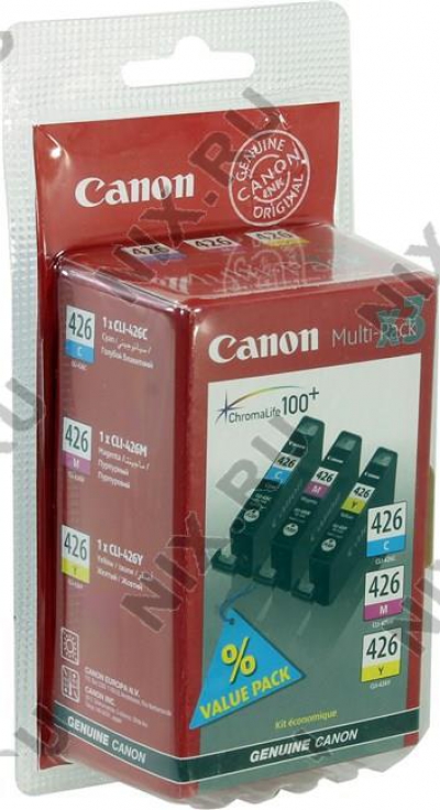  Canon CLI-426 ChromaLife Pack  <4557B005AA/4557B006AA>   CLI-426  C/M/Y  