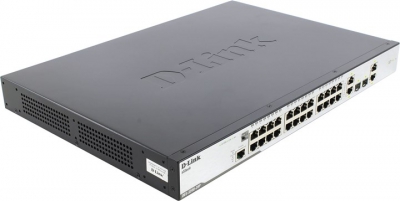  D-Link <DES-3200-28P> Switch 28port (24UTP 10/100Mbps PoE + 2UTP 10/100/1000Mbps +  2Combo  1000BASE-T/SFP)  