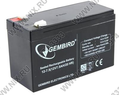   Gembird/Energene 12-7.5/MS7.5-12/BAT-12V7.5AH (12V, 7.5Ah)  UPS  
