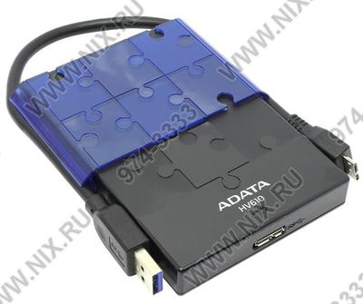  ADATA <AHV610-1TU3-CBKBL> DashDrive HV610 Black-Blue USB3.0 Portable  2.5"HDD 1Tb  EXT  (RTL)  