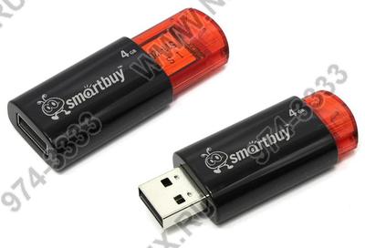  SmartBuy Click <SB4GBCL-K> USB2.0 Flash Drive 4Gb (RTL)  
