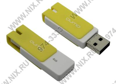  Qumo Click <QM4GUD-CLK-Amber> USB2.0 Flash Drive  4Gb  (RTL)  