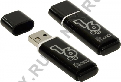  SmartBuy Glossy <SB16GBGS-K> USB2.0 Flash Drive  16Gb  (RTL)  