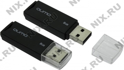  Qumo Tropic <QM8GUD-TRP-Black> USB2.0  Flash Drive  8Gb  (RTL)  