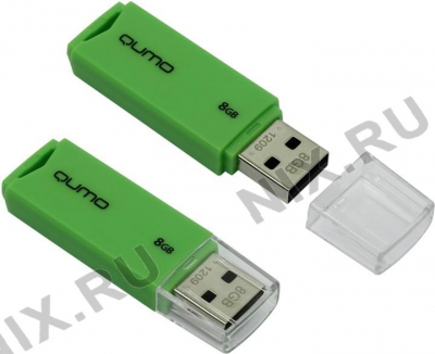  Qumo Tropic <QM8GUD-TRP-Green> USB2.0 Flash Drive  8Gb  (RTL)  