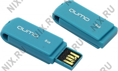  Qumo Twist <QM8GUD-TW-Turquoise> USB2.0 Flash Drive  8Gb  (RTL)  