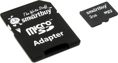  SmartBuy <SB2GBSD-01> microSD 2Gb +  microSD-->SD  Adapter  