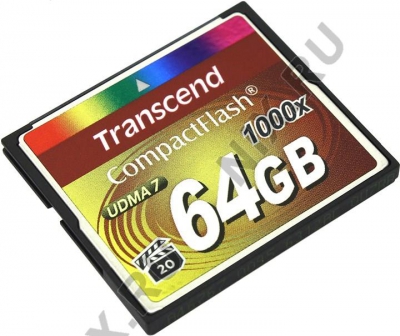  Transcend <TS64GCF1000>  CompactFlash Card  64Gb  1000x  