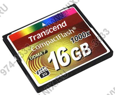  Transcend <TS16GCF1000> CompactFlash Card 16Gb 1000x  