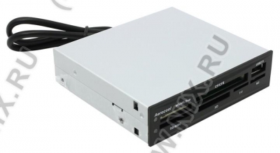  Aerocool <-981>3.5" Internal USB2.0 CF/MD/MMC/SDHC/microSDHC/xD/MS(/Pro/Duo/M2) Card Reader/Writer+1xUSB2.0  
