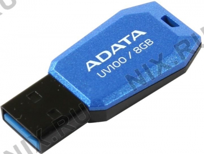  ADATA DashDrive UV100 <AUV100-8G-RBL>  USB2.0 Flash  Drive  8Gb  