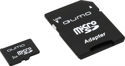  Qumo <QM2GMICSD> microSD  2Gb +  microSD-->SD  Adapter  